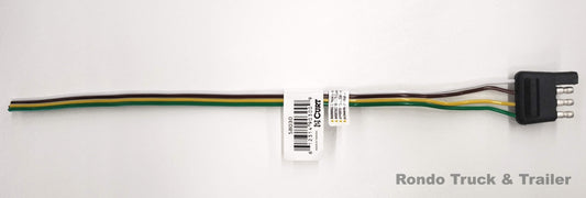 Trailer wire harness extension 4-way flat 4 pin male plug & 4 pin female plug - 58380 *** FREE SHIPPING ***