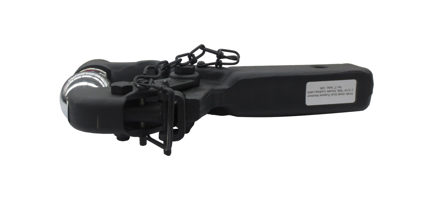 Pintle Hook Combo, 2 5/16 In. Ball, 2 In. Tube, 10k 2079121B