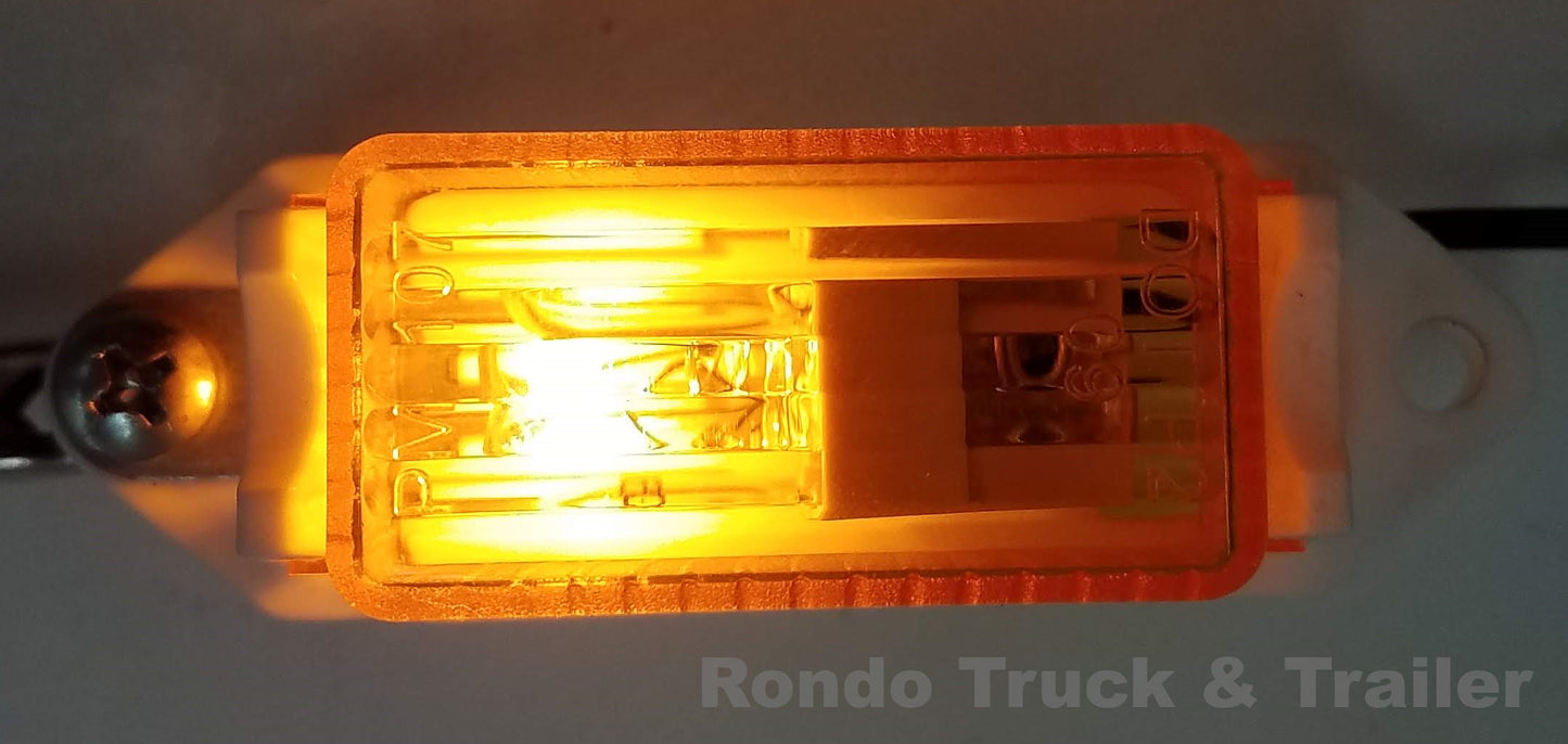 Trailer Clearance Light - Incandescent - Amber Lens - 107WA