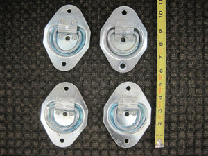 (4) 1000# D-Rings Recessed Flush Utility Trailer cargo D-ring tie down - 2383156