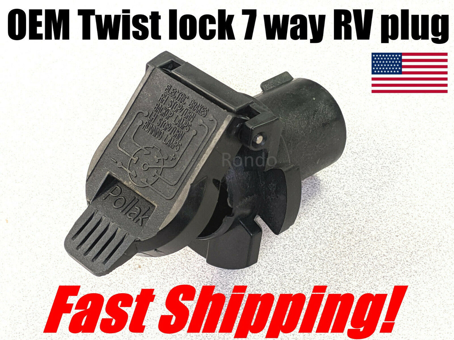 Twist Lock Plug, OEM Socket, 7 Way RV 11-916P *** FREE SHIPPING ***