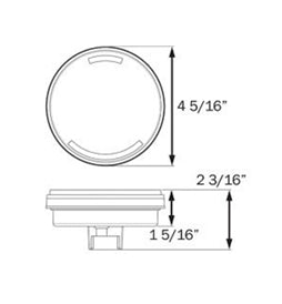 4" Clear Lens Round Stop / Turn / Tail Light, STL-101RCB