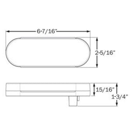 Red Oval Stop / Turn / Tail Light - STL-111RB