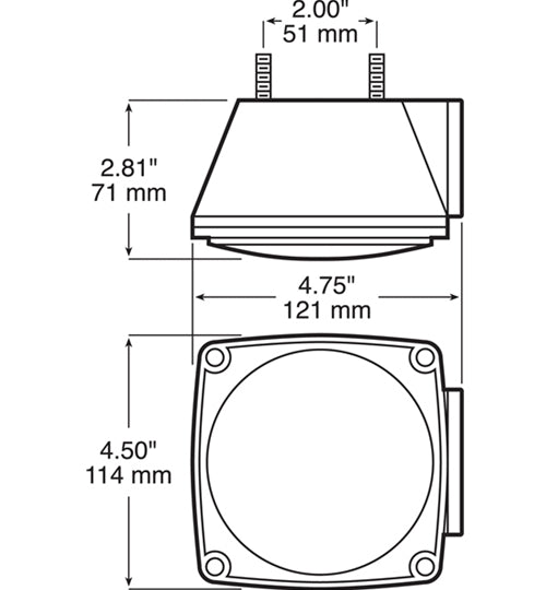 LED 440 Replacement Light, Stud-mounted, Right Hand, STL-8RB