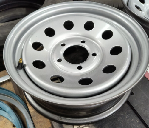 New Trailer Small GM Steel Silver Mod 15" Wheel 5 LUG Rim 5 on 4.75 Wheel