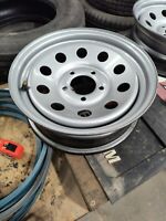 Load image into Gallery viewer, New Trailer Small GM Steel Silver Mod 15&quot; Wheel 5 LUG Rim 5 on 4.75 Wheel