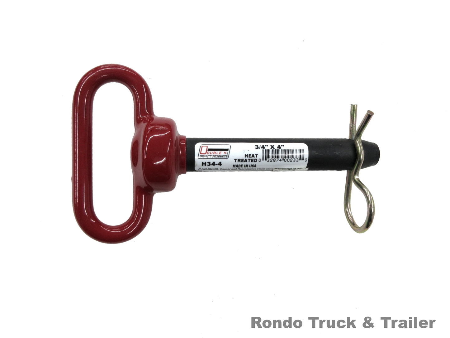 Double HH Trailer Hitch Pin 3/4" x 4" H34-4 #00233