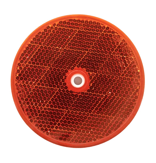Circular Trailer Reflector, 3 1/4" Diameter, Amber B476A