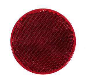 2 3/8" Round Trailer Reflector, Self-Adhesive, Red B481R