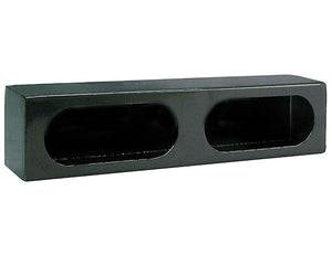 Double Oval Light Box, Black Steel LB3163