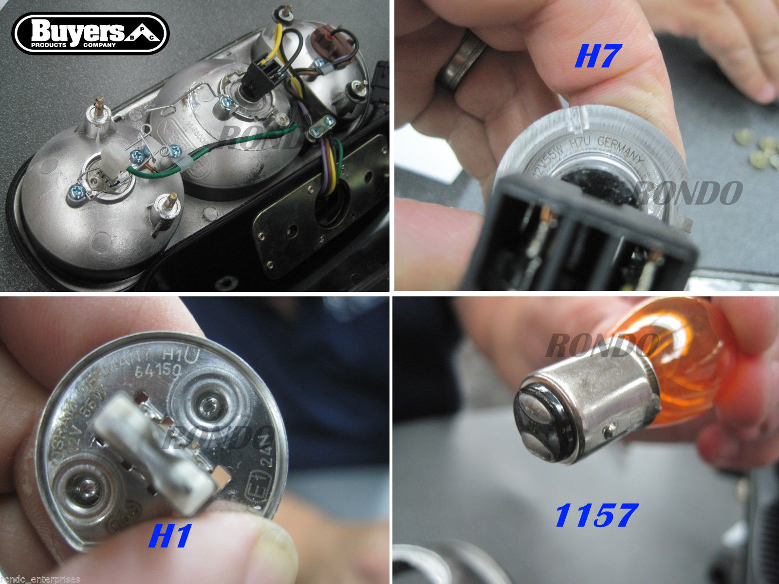 Universal Halogen Snow Plow Lights and Universal Wiring Harness