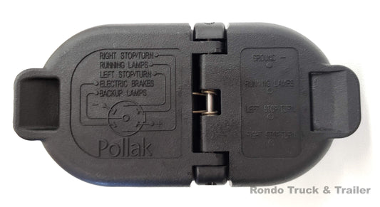 Pollak OEM Replacement 7 Way Round/4 Way Flat Trailer Wiring Plug F7M4 *** FREE SHIPPING ***