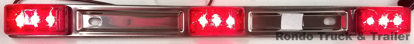 Stainless Steel Light ID Bar - Red LED - MCL-97RB