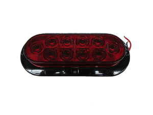 Red 6" Oval Stop / Turn / Tail Light Surface Mount STL-78RB