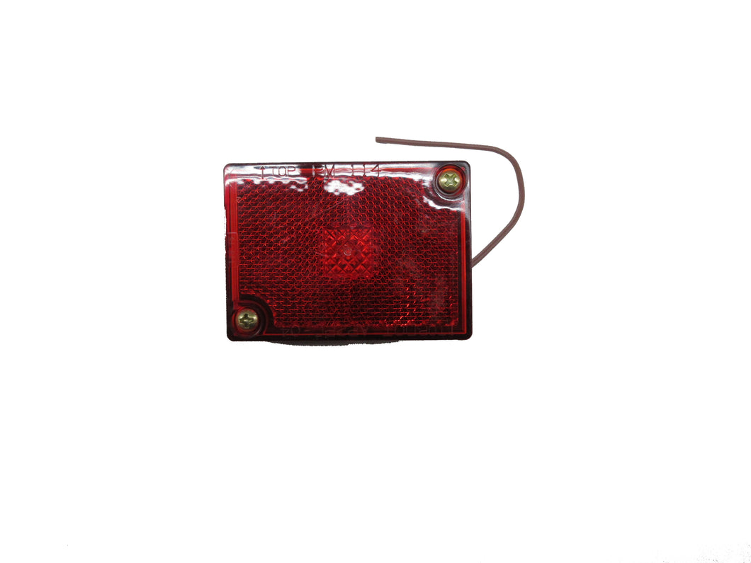 Red Rectangular Clearance / Marker Light with Stud Mount 114R