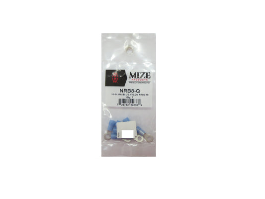 16-14 GA #8 Blue Nylon Ring Terminal NRB8-Q