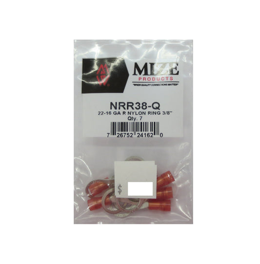 22-16 GA Red Nylon Ring Terminal, 5/16", NRR516-Q