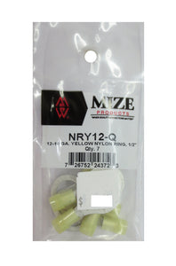 12-10 GA Yellow Nylon Ring Terminal, 1/2", NRY12-Q