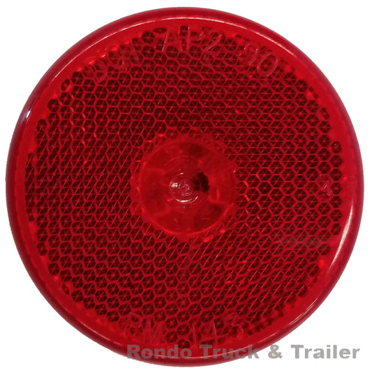 Trailer Clearance Light Reflector - Red Incandescent - 2.5" Round - 143R