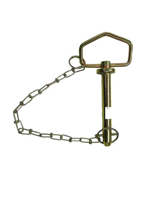 Hitch Pin, 5/8" x 4" w/ 12 Chain, Zinc Plated, 29821