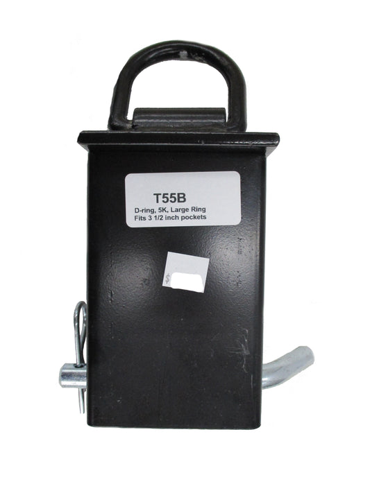 Slide-In Stake Pocket D-Ring, Large Ring, 5k Capacity T55B