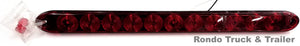 Red LED/Red Lens Low Profile ID Light Bar - T12-RR00-1