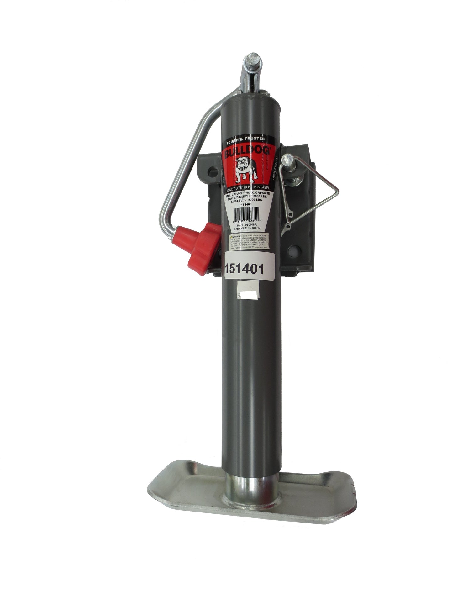 Bulldog Swivel Jack, 2k Static & Lift, 11" Bracket Height, Weld On 151401