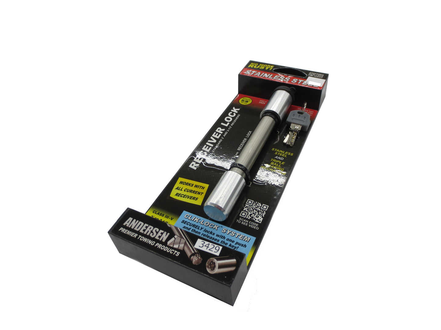 5/8" Receiver Hitch Pin Lock, 3429