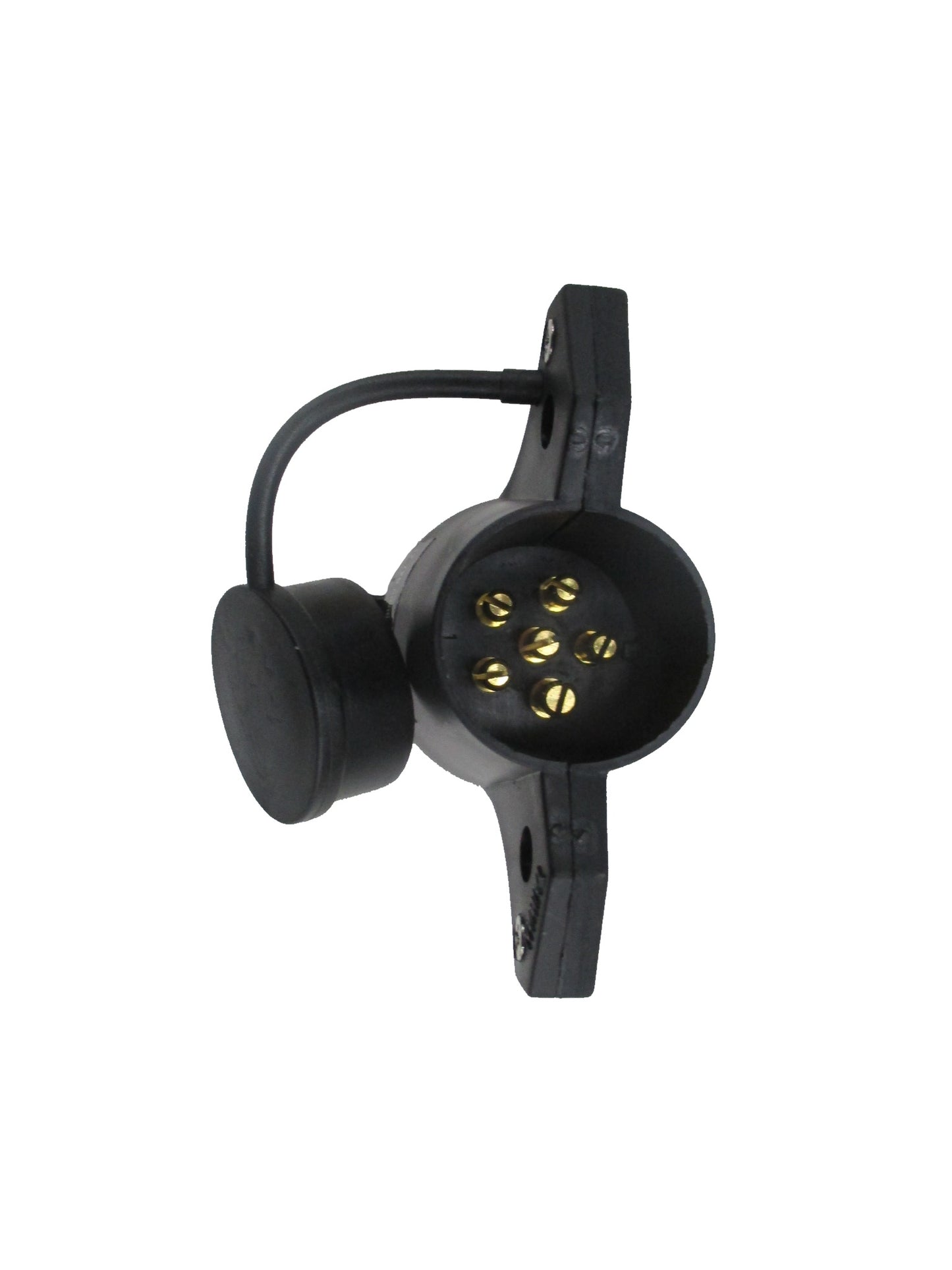 7-Way RV to 6-Round Adapter, Center Pin Aux. 12-729EP