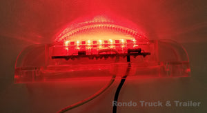 Trailer Marker Light - Red LED - Clear Lens, 4" x .75" 1A-S-2300RI