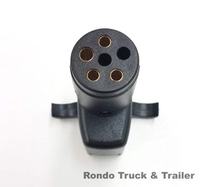 Pollak Trailer Connector Adapter - 6 Way Round to 4 Way Flat 37305