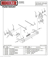Load image into Gallery viewer, Hiniker Snowplow Mount - Quick Hitch 1 (QH1), 2018-2023 Jeep 4x4 Wrangler JL, 25013989