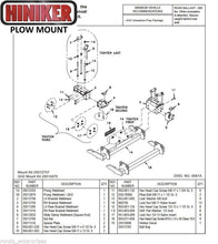 Load image into Gallery viewer, Hiniker Snowplow Mount - Quick Hitch 1 (QH1), 2010-2012 Dodge RAM 4x4 2500-3500, 25012757